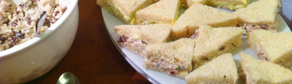 Cherry Chicken Salad Sandwich, tea sandwiches